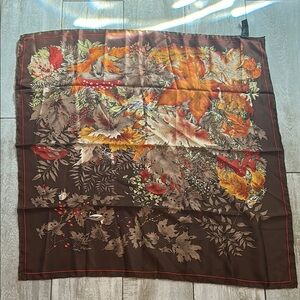 [BASHA] Autumn Leaves Silk Scarf